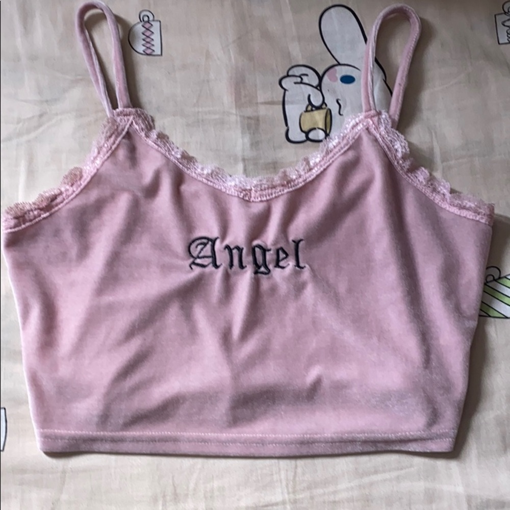 pink “angel” tank top